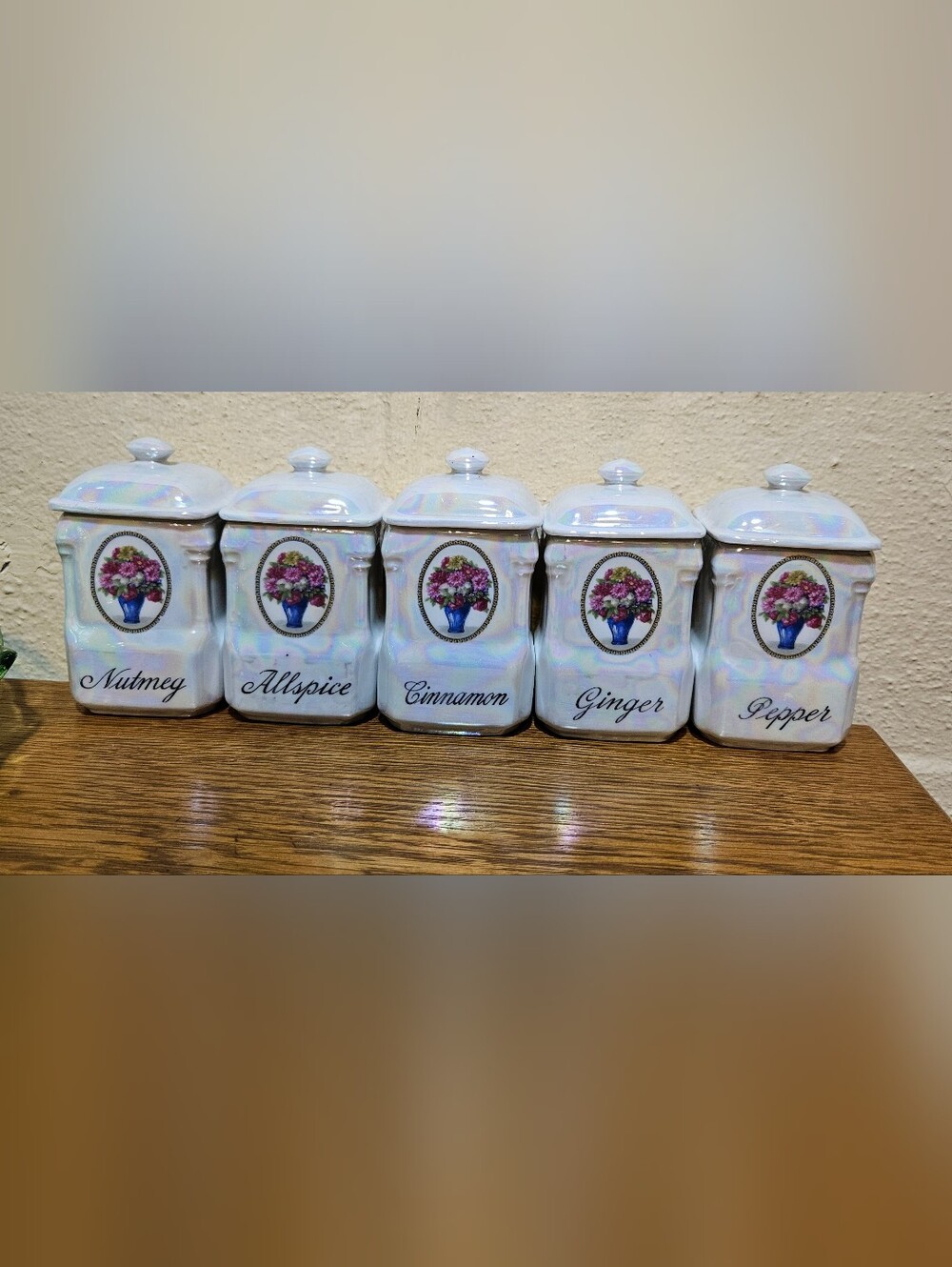 Victoria Czechoslovakia Spice Jars